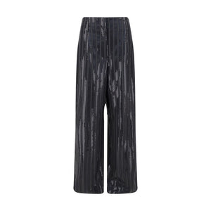 Gray Fleece Wool Casual Pants