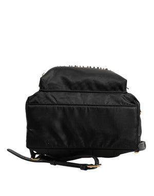 Black Nylon #DGFAMILY VULCANO Embellished Backpack Bag