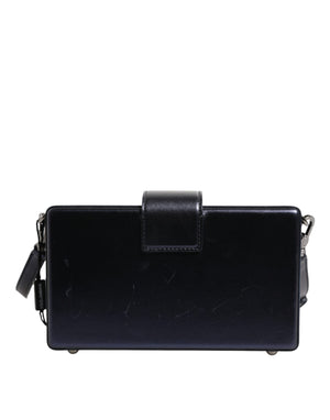 Blue DG BOX Lambskin Leather Crossbody Strap Bag