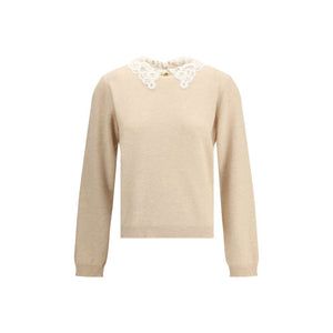 Beige Fleece Wool Sweatshirt