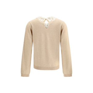 Beige Fleece Wool Sweatshirt