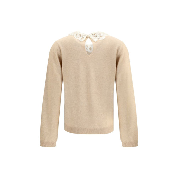 Beige Fleece Wool Sweatshirt