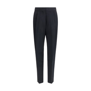 Black Acetate Casual Pants
