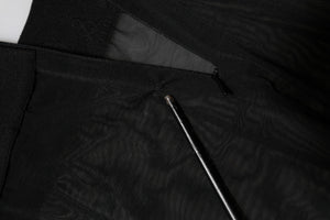 Black Nylon Leggings Stretch Pants