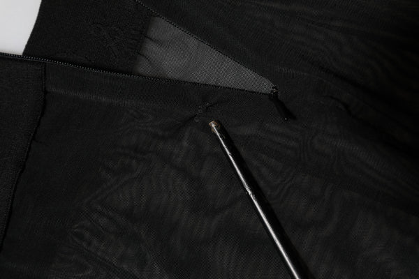 Black Nylon Leggings Stretch Pants