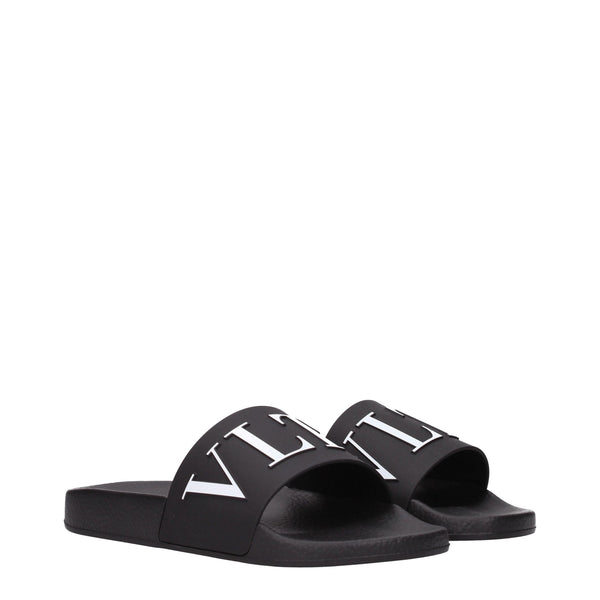 Black Cotton Slippers