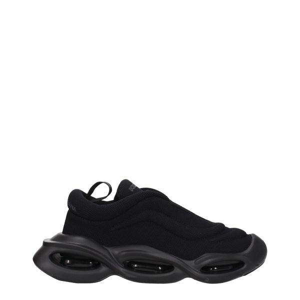 Black Fabric Chunky Sneakers