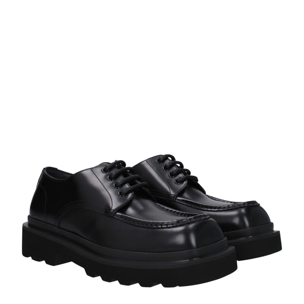 Black Leather Oxfords And Derbies