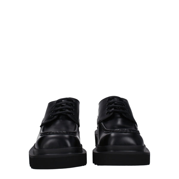 Black Leather Oxfords And Derbies