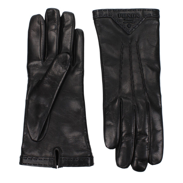 Black Leather Gloves