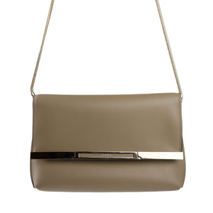 Beige Leather Crossbody Bag