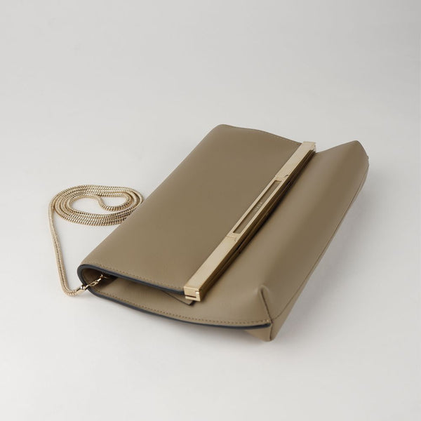 Beige Leather Crossbody Bag