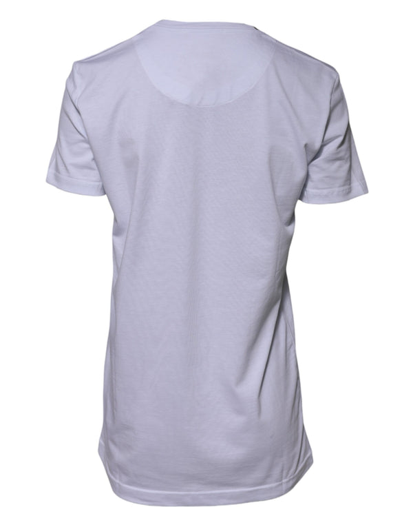 White Cotton Goodluck 2023 Crew Neck T-shirt