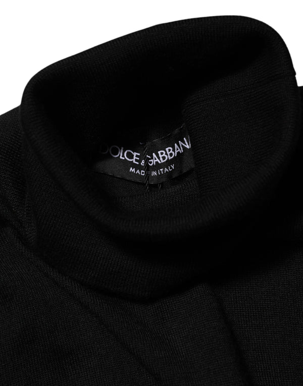 Black Cashmere Turtleneck Pullover Sweater