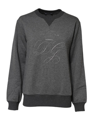 Gray DG Logo Embroidered Pullover Sweater