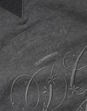 Gray DG Logo Embroidered Pullover Sweater