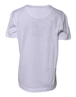White Cotton Goodluck 2022 Crew Neck T-shirt