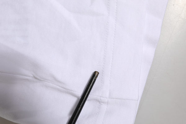 White Short Sleeves DG Logo Print Top T-shirt