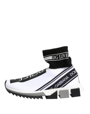 White Black Sorrento Socks Sneakers Shoes