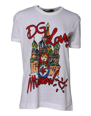 White DG Loves Moscow Crew Neck T-shirt