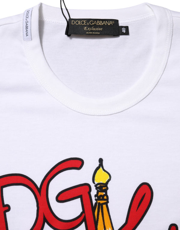 White DG Loves Moscow Crew Neck T-shirt