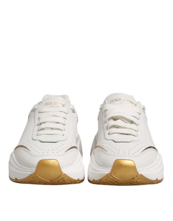 White Gold DAYMASTER Leather Sneakers Shoes