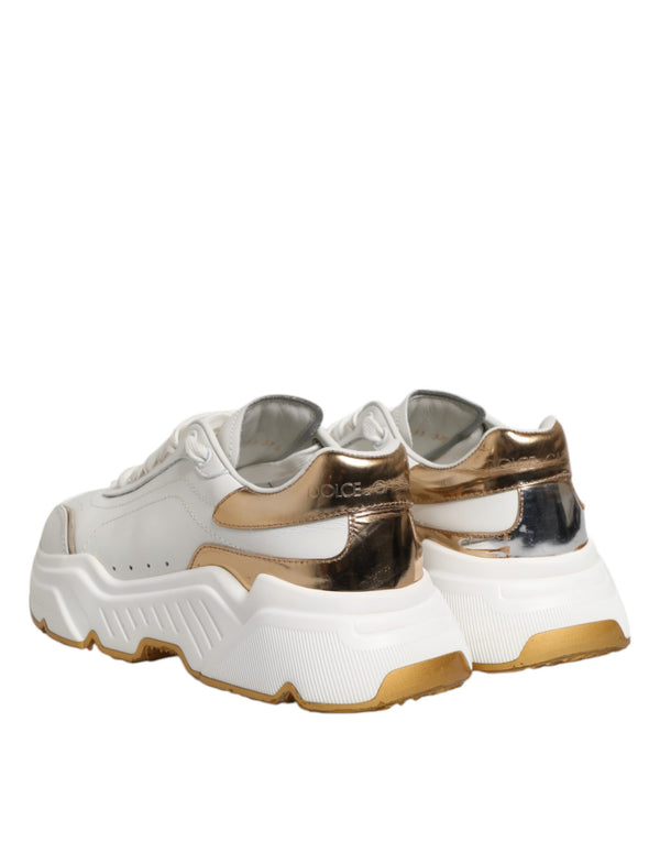 White Gold DAYMASTER Leather Sneakers Shoes