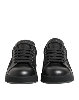 Black Floral Lace Low Top Sneakers Shoes