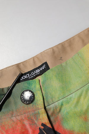 Multicolor High Waist Cargo Trouser Pants