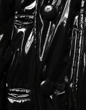 Polyester Black Quilted Puffer Coat  Jacket