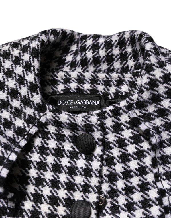 Multicolor Wool Monochrome Patterned Jacket