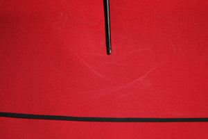 Red Viscose Stretch Slit Sheath Midi Dress