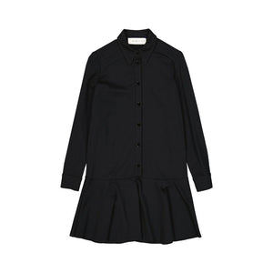 Black Elastane Casual Dress