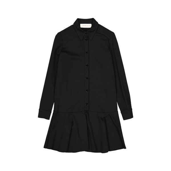 Black Elastane Casual Dress