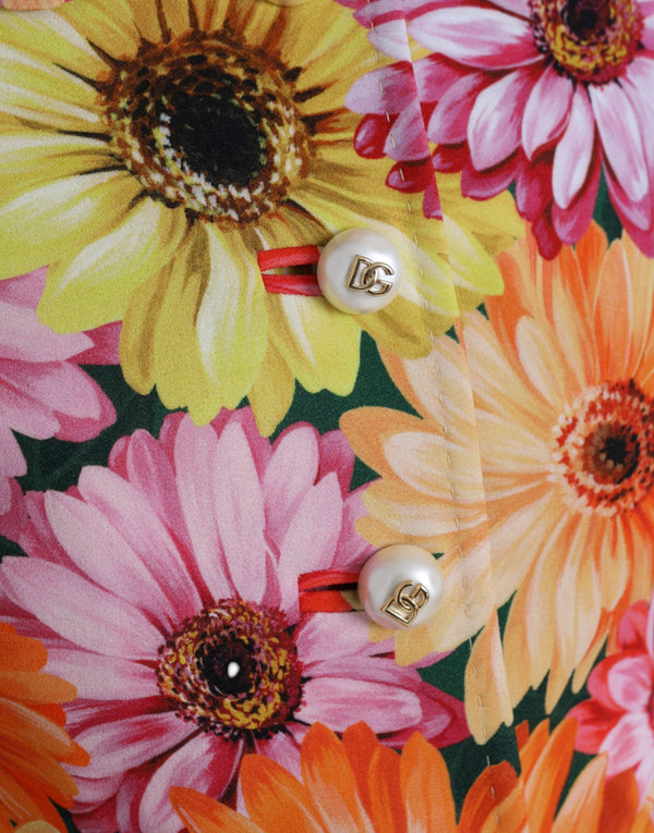 Multicolor Daisy Print Floral Fantasy Jacket