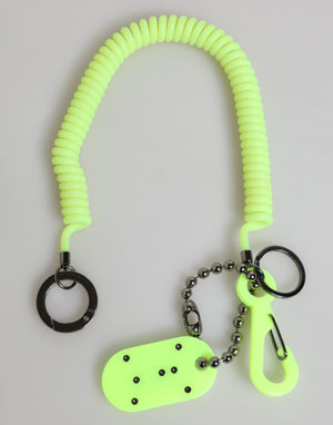 Green Springy Key Holder DG Logo Men's Keychain Keyring