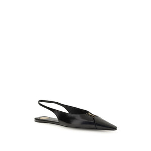 Black Calf Leather Bos Taurus Ballet Flats