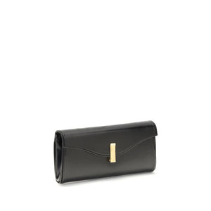 Black Leather Clutch Bag