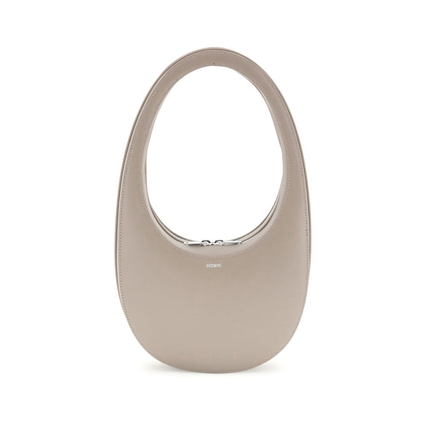 Beige Leather Shoulder Bag