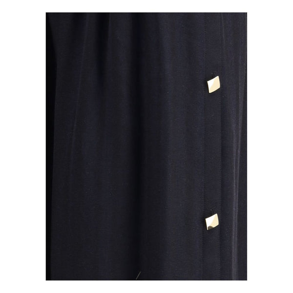 Black Fleece Wool Long Skirt