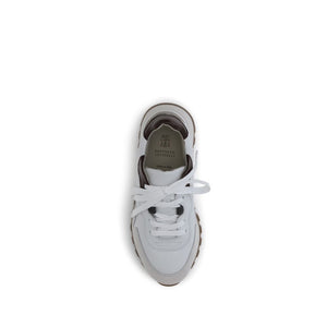 White Leather Athletic Sneakers