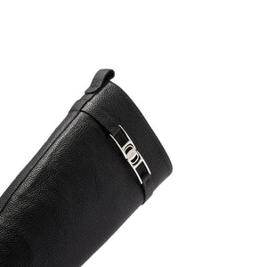 Black Calfskin Lace-Up Boots