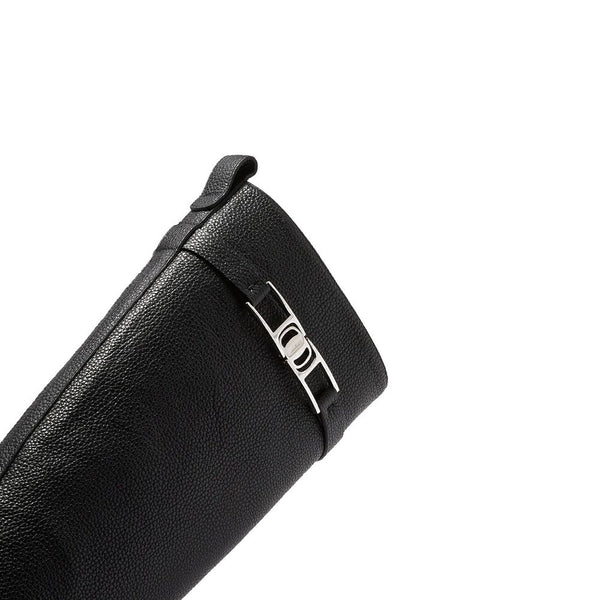 Black Calfskin Lace-Up Boots