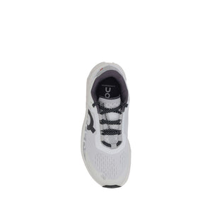 White Polyester Athletic Sneakers