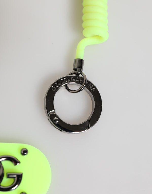 Green Springy Key Holder DG Logo Men's Keychain