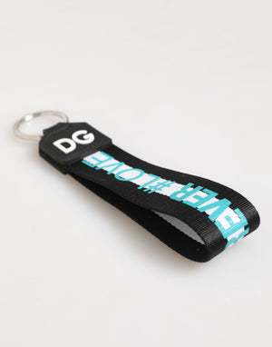 Multicolor Logo Polyester Brass Holder Keychain Keyring