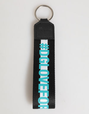 Multicolor Logo Polyester Brass Holder Keychain Keyring