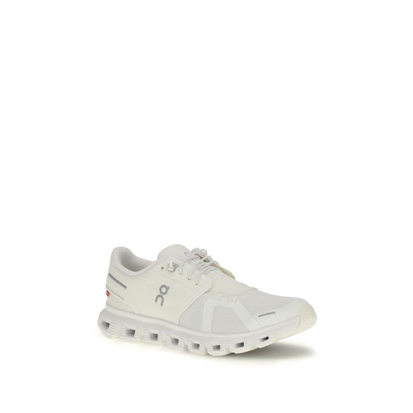 White Recycled Polyester Athletic Sneakers