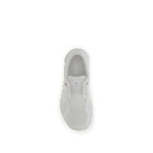 White Recycled Polyester Athletic Sneakers
