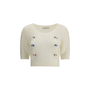 White Mohair Sweatshirt